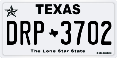 TX license plate DRP3702