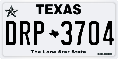 TX license plate DRP3704