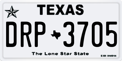 TX license plate DRP3705