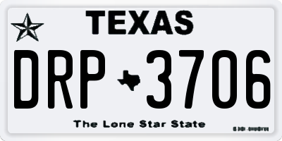TX license plate DRP3706
