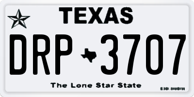 TX license plate DRP3707