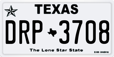 TX license plate DRP3708
