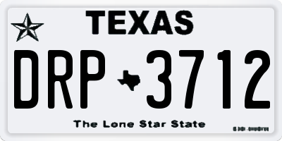 TX license plate DRP3712