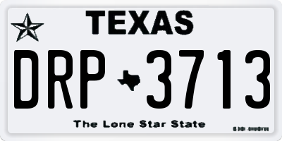 TX license plate DRP3713