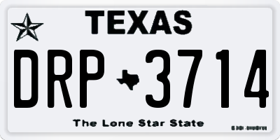 TX license plate DRP3714