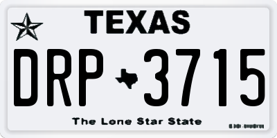 TX license plate DRP3715