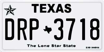 TX license plate DRP3718
