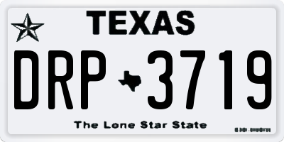 TX license plate DRP3719