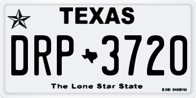 TX license plate DRP3720
