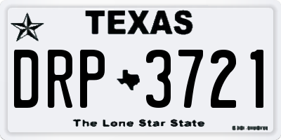 TX license plate DRP3721