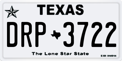 TX license plate DRP3722