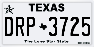 TX license plate DRP3725