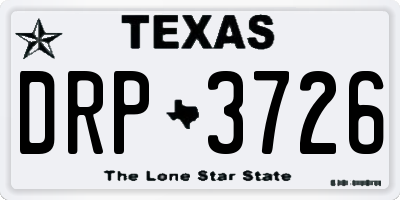 TX license plate DRP3726