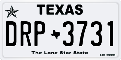 TX license plate DRP3731