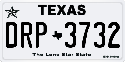 TX license plate DRP3732