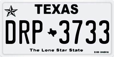 TX license plate DRP3733
