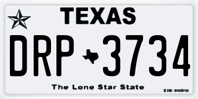 TX license plate DRP3734