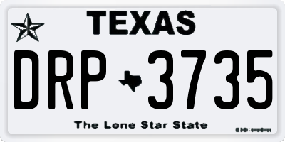TX license plate DRP3735