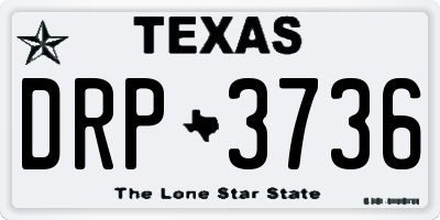 TX license plate DRP3736