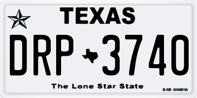 TX license plate DRP3740