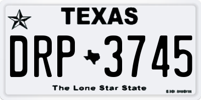 TX license plate DRP3745