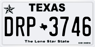 TX license plate DRP3746