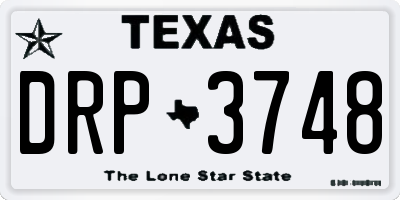 TX license plate DRP3748