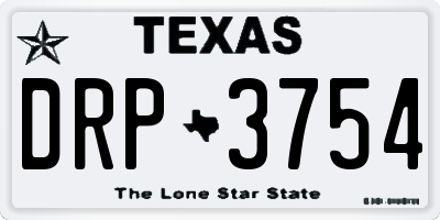 TX license plate DRP3754