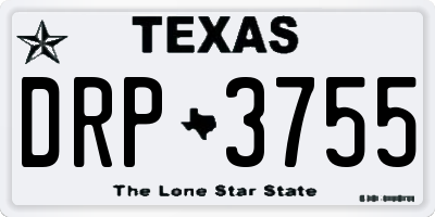 TX license plate DRP3755