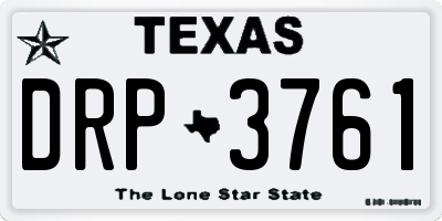 TX license plate DRP3761