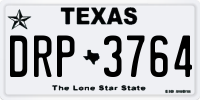 TX license plate DRP3764