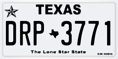 TX license plate DRP3771