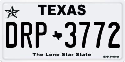 TX license plate DRP3772