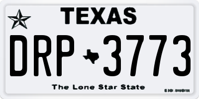 TX license plate DRP3773