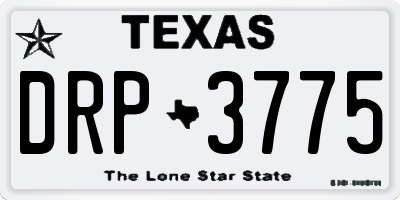 TX license plate DRP3775