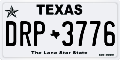 TX license plate DRP3776