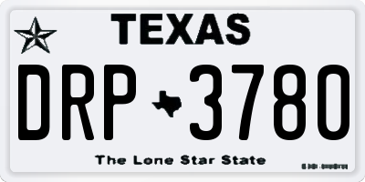 TX license plate DRP3780