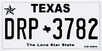 TX license plate DRP3782