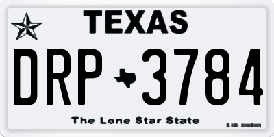 TX license plate DRP3784