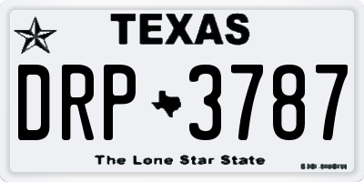 TX license plate DRP3787