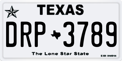 TX license plate DRP3789