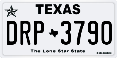TX license plate DRP3790