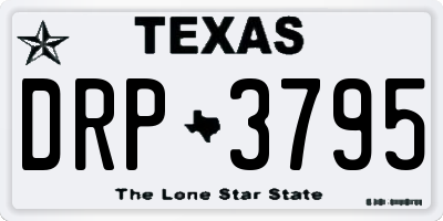 TX license plate DRP3795