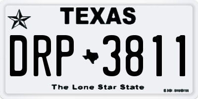 TX license plate DRP3811