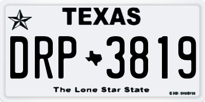 TX license plate DRP3819