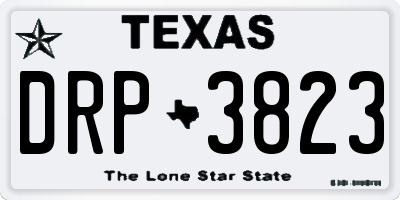TX license plate DRP3823