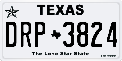 TX license plate DRP3824