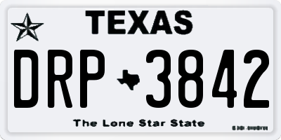 TX license plate DRP3842