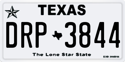 TX license plate DRP3844