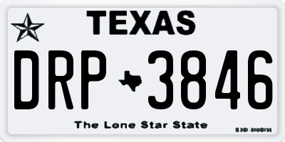 TX license plate DRP3846